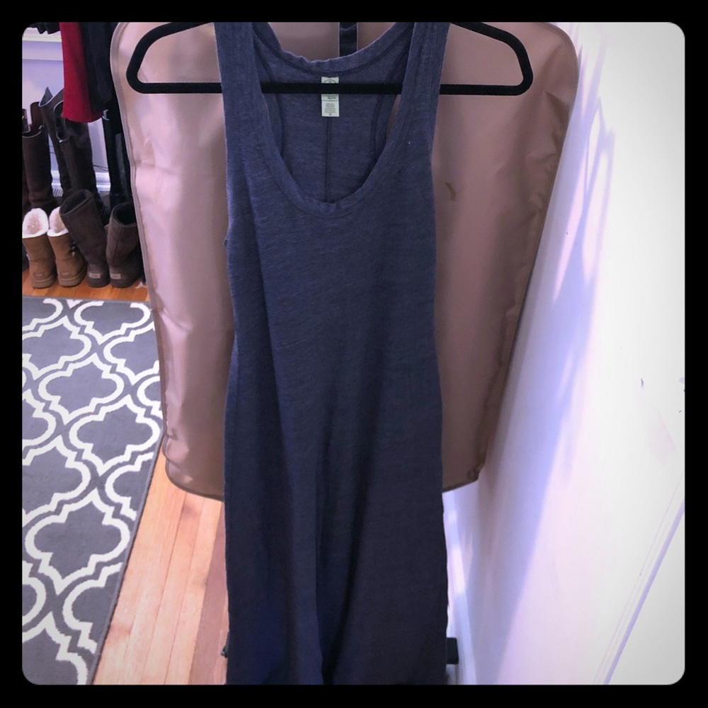 Long blue maxi dress